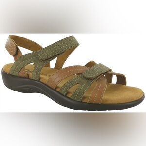 NEW SAS women's pier heel strap sandals in Desert Sage - 8